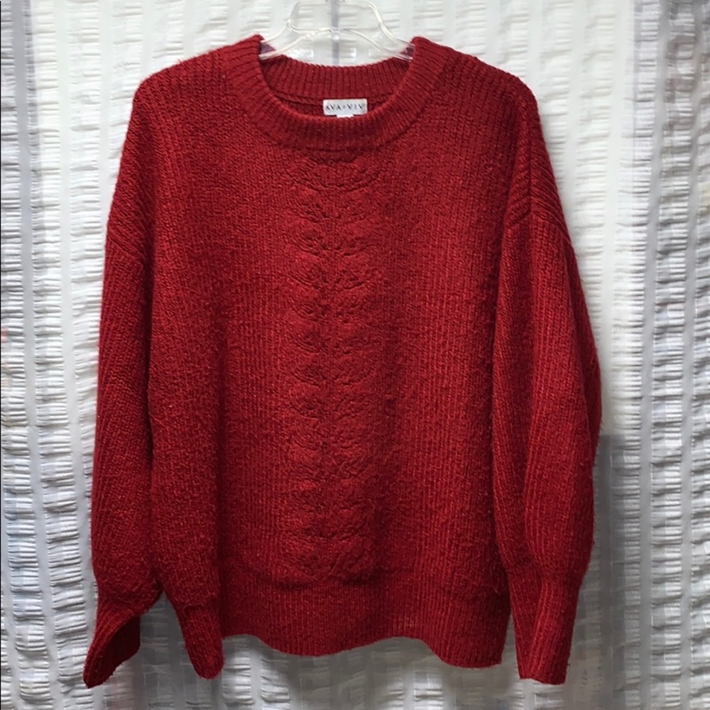 High neck pullover sweater